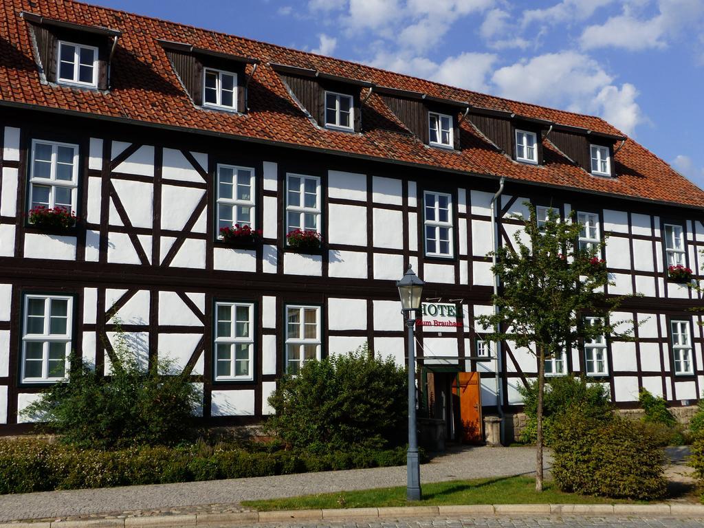 Hotel Zum Brauhaus クヴェードリンブルク エクステリア 写真