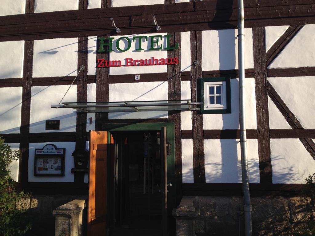 Hotel Zum Brauhaus クヴェードリンブルク エクステリア 写真